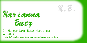 marianna butz business card